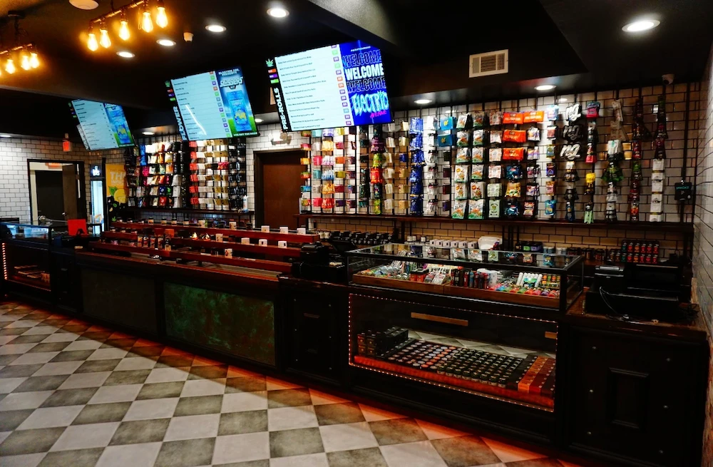 The counter and menus at Electric Avenue.